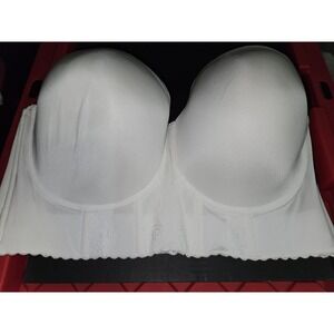 42FF Parfait Boned Strapless Bar Pearl White Color
